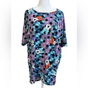 Whimsical Minnie Mouse & bows geometric high low tunic coquette comfy chic XS